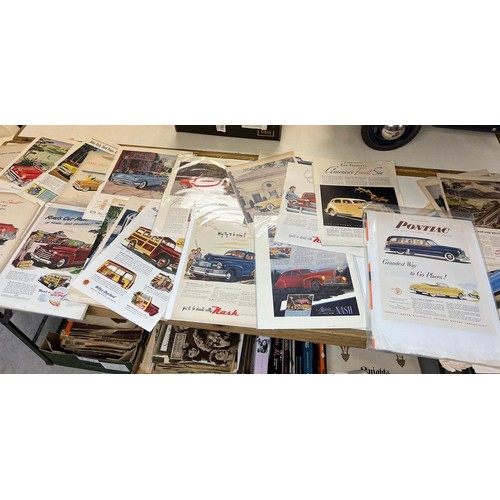 25 - Assorted car brochures, adverts and motoring ephemera, including VW Beetle, MG Series MGA, Riley and... 