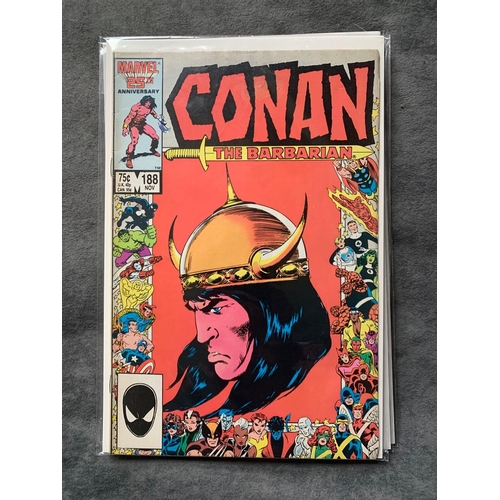 33 - Marvel, Conan The Barbarian (7 issues in this lot) Conan the barbarian issues 182, 186, 187, 188, 18... 