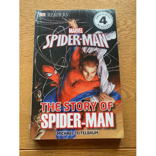 255 - Marvel, DK Readers Books. four stories included still in cellophane. The Story Of Spider-Man. The Av... 