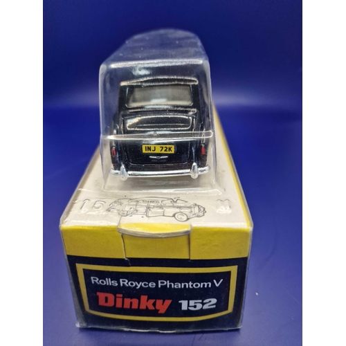 1010 - Dinky Diecast #152 Rolls Royce Phantom V in bubble packaging 1968-1977