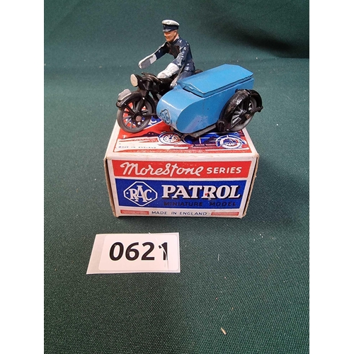 1051 - Morestone Series RAC Motorcycle Patrol (Series 1) Variation 2 Cast In One Piece Without Steering, Th... 