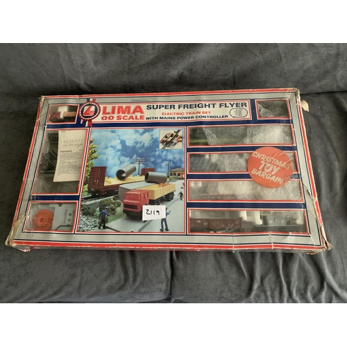 564 - LIMA MODELS SUPER Freight Flyer electric Train setLIMA MODELS SUPER Freight Flyer set with Pipe ... 