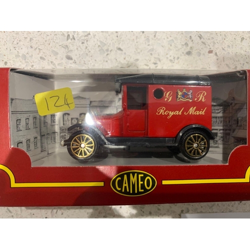 586 - 2 x Cameo Trucks2 x Cameo Trucks, 2 x king George Royal Mail marked vehicles Truck & Van