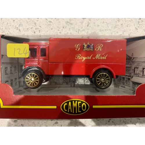 586 - 2 x Cameo Trucks2 x Cameo Trucks, 2 x king George Royal Mail marked vehicles Truck & Van