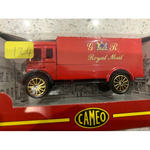 586 - 2 x Cameo Trucks2 x Cameo Trucks, 2 x king George Royal Mail marked vehicles Truck & Van