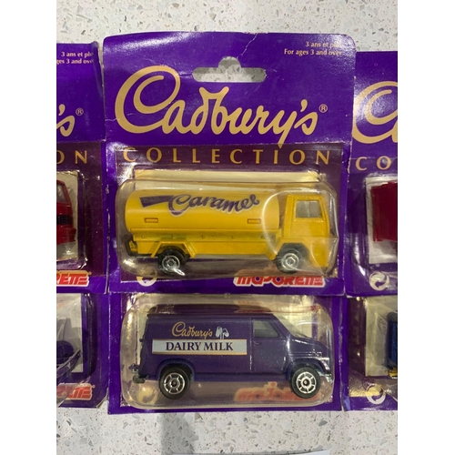 589 - 6 x Majorette Cadburyâs collection cadburys creme egg, tanker, Cadburys caramel tanker, Cadburys B... 