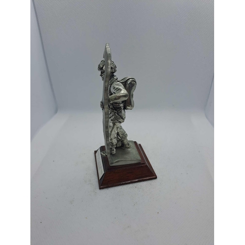 765 - 5 x Royal Hampshire & English Minitures Pewter & Silver Plated Figures, See Description for more inf... 