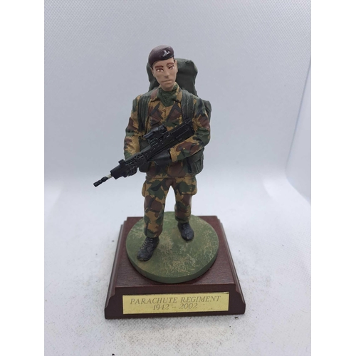 800 - 4x hand painted soldiers. parachute regiment faklands 1982. parachute regiment 1942 - 2002. the sas ... 