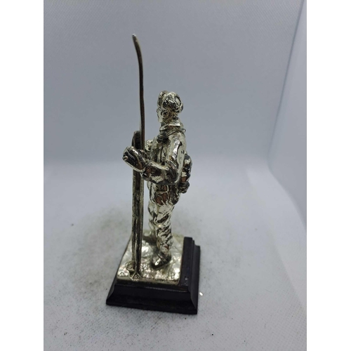 803 - Grenadier guards pewter silver plated no box, English Minatures national serviceman pewter silver pl... 