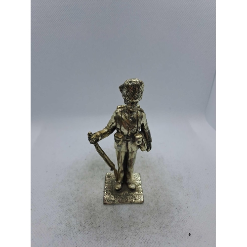 823 - 5 x Royal Hampshire & English Minitures Pewter & Silver Plated Figures, See Description for more inf... 