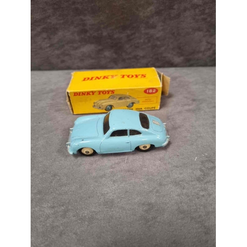 908 - Dinky Toys Diecast #182 Porsche 356A Coupe in pale blue in ok box (one end flap missing)