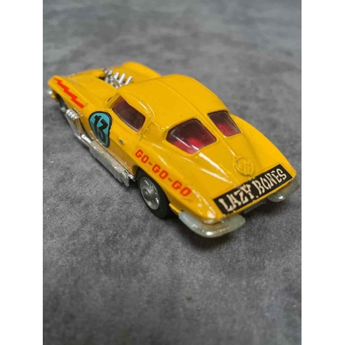 938 - Corgi diecast #337 Customized Chevrolet Corvette Sting Ray in box (end tab detached aznd one end fla... 