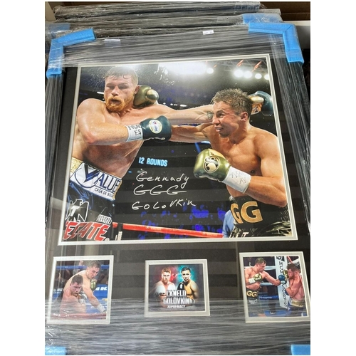 1631 - Gennady Ggg Golovkin Signed And Framed Display Certificate of Authenticity