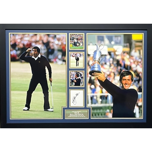 1580 - Seve Ballesteros Signed And Framed Gold Display Certificate of Authenticity