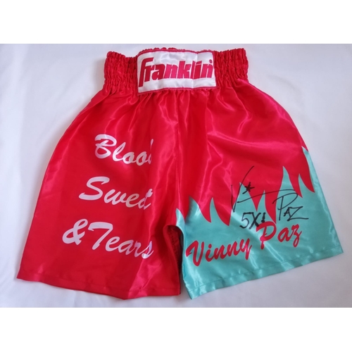 1609 - Vinny Paz Signed Boxing Shorts Co