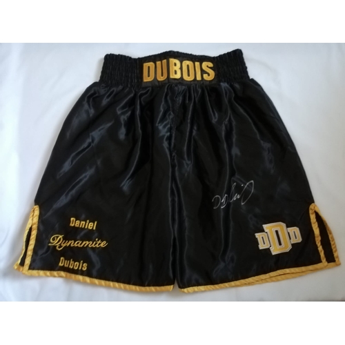 1608 - Daniel Dubious Signed Boxing Shorts Certificate of Authenticity