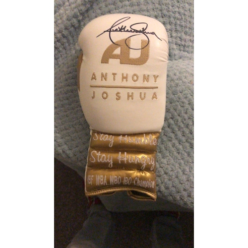 1602 - Anthony Joshua Signed Glove Certificate of Authenticity