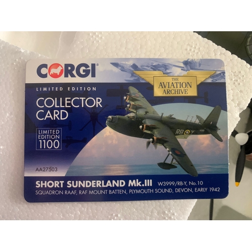 502 - Corgi Aviation archive Short Sunderland MK.111Corgi Aviation archive Short Sunderland MK III (AA2750... 