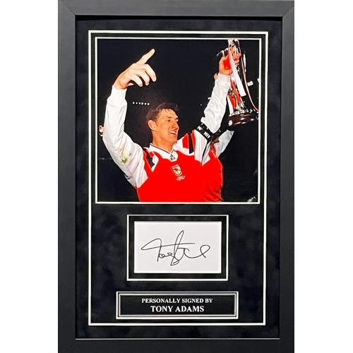 1669 - Tony Adams Signed And Framed Arsenal Display Certificate of Authenticity