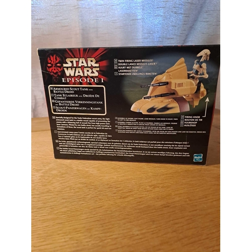 1059 - Star Wars Episode 1 Armoured Scout Tank With Battler Droid, Opening Sheila'S And Vanes Hasbro #8... 