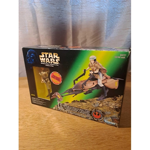 1066 - Star Wars The Power Of The Force Moto Speeder Bike With Princess Leia Organa In Endor, Star Wars The... 