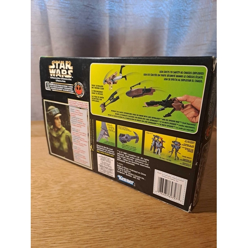 1066 - Star Wars The Power Of The Force Moto Speeder Bike With Princess Leia Organa In Endor, Star Wars The... 