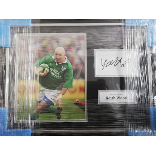 1717 - Keith Wood Signed And Framed Ireland Rugby Display Coa