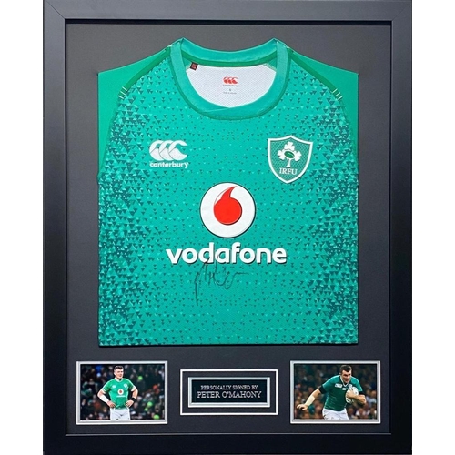 1718 - Peter O Mahony Signed And Framed Ireland Rugby Display Coa