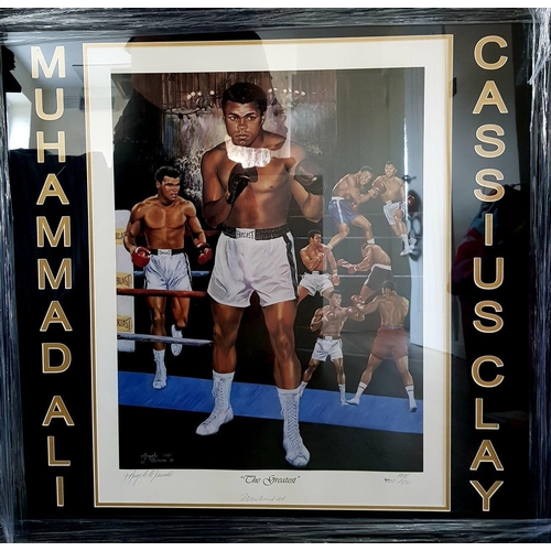 1722 - Muhammad Ali Signed And Framed Display Online Authentics