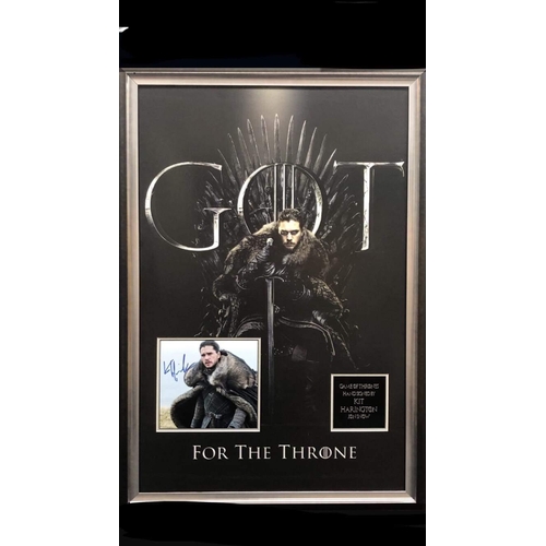 1713 - Kit Harrington Signed And Framed A Game Of Thrones Display Coa