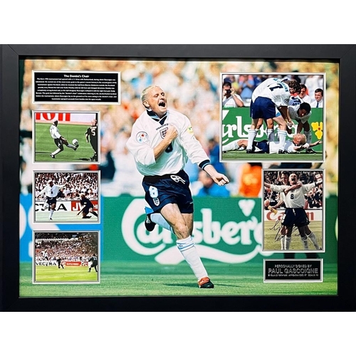 1704 - Paul Gascoigne Signed And Framed England Display Coa