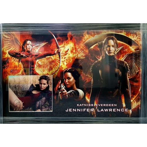 1709 - Jennifer Lawrence Signed And Framed Display Coa