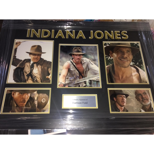 1712 - Harrison Ford Signed And Framed Indiana Jones Display Coa