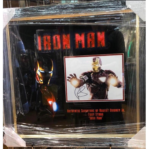 1817 - Robert Downey Jr Signed And Framed Iron Man Display Certificate of Aucthenticity