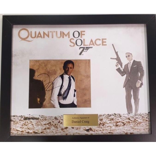 1789 - Daniel Craig Signed And Framed James Bond 007 Display Certificate of Aucthenticity