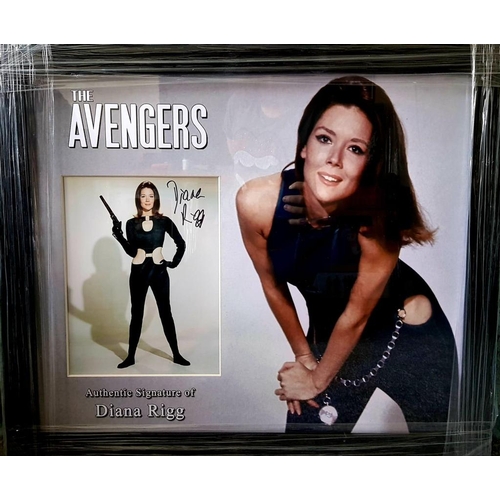 1801 - Diana Rigg Signed And Framed The Avengers Display Certificate of Aucthenticity