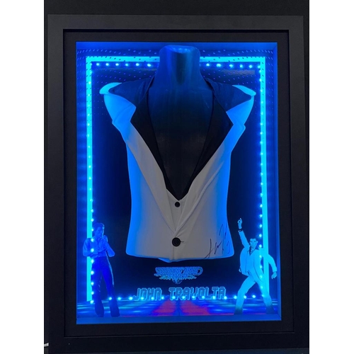 1833 - John Travolta Signed And 3D Framed Waistcoat With Led Lights