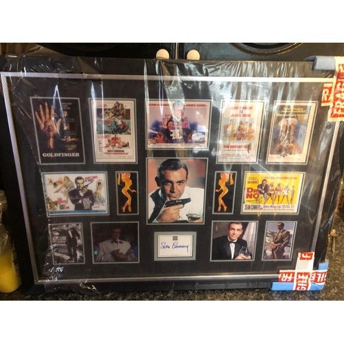 1831 - Sean Connery Signed And Framed James Bond 007 Display Coa