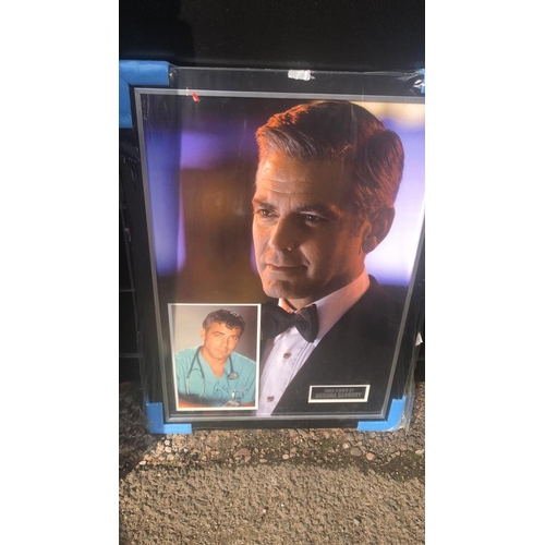 1830 - George Clooney Signed And Framed Display Coa