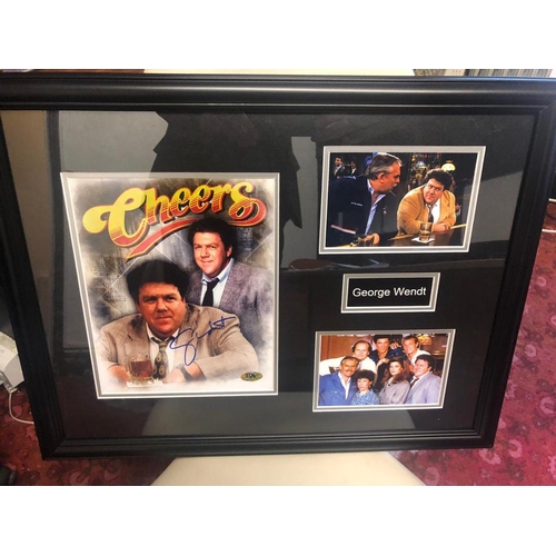 1827 - George Wendt Signed And Framed Cheers Display Coa