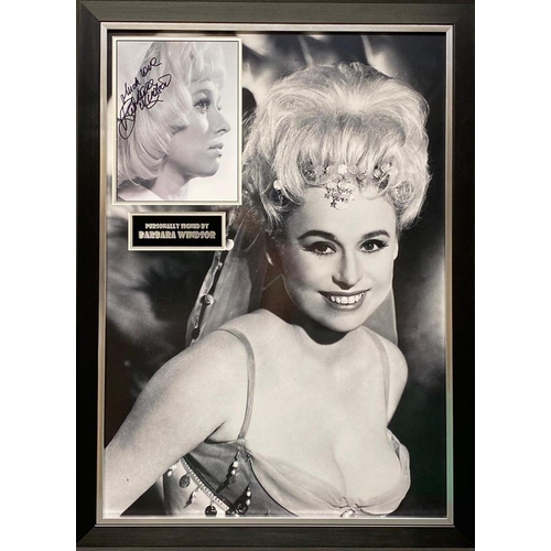 1823 - Dame Barbara Windsor  Signed And Framed Display Coa