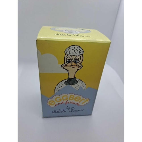 881 - 3 x Eggbert Collectible Boxed. Eggbert twitcher, Eggbert poached egg, Eggbert greasy egg