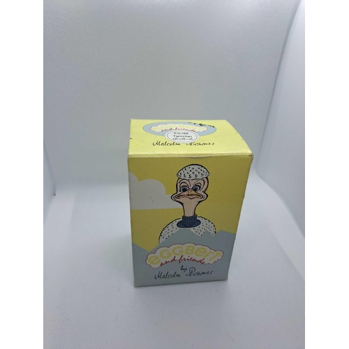 881 - 3 x Eggbert Collectible Boxed. Eggbert twitcher, Eggbert poached egg, Eggbert greasy egg