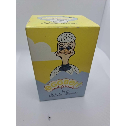 881 - 3 x Eggbert Collectible Boxed. Eggbert twitcher, Eggbert poached egg, Eggbert greasy egg