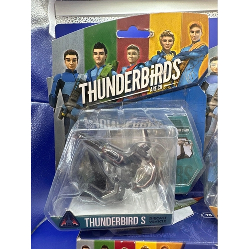 124 - Thunderbirds diecast vehicles manufactured by Tony company includes Thunderbird, S. Thunderbird, fiv... 