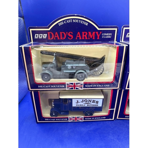 138 - 5 x Lledo diecast souvenir, a BBC special Dads Army comedy classic