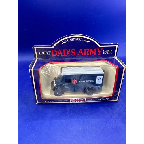 138 - 5 x Lledo diecast souvenir, a BBC special Dads Army comedy classic