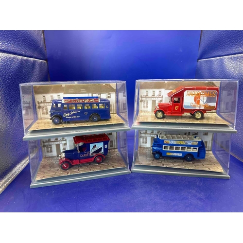 172 - 4 x Lledo Collectors Guild Edition Vehicles. Butlins bus, Queen Mary radio times. Amy Johnson