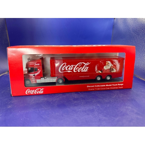 174 - Oxford diecast Coca-Cola Christmas truck. The holidays are coming Scania T Cab Coca-Cola Christmas t... 