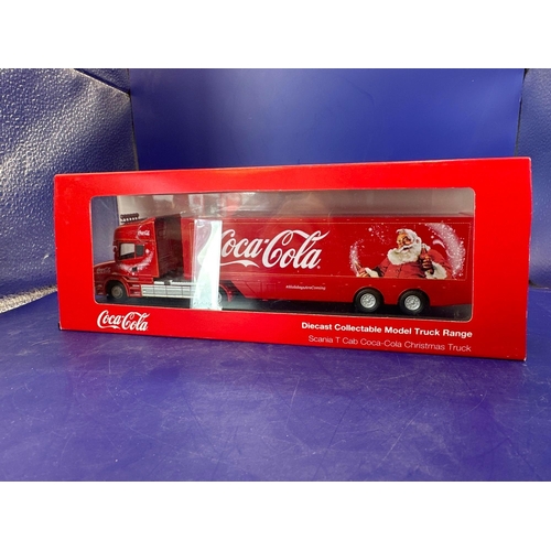 174 - Oxford diecast Coca-Cola Christmas truck. The holidays are coming Scania T Cab Coca-Cola Christmas t... 